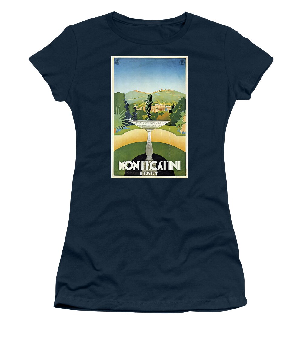 1925 Women's T-Shirt featuring the painting Italian Travel Poster, 1925 by Granger