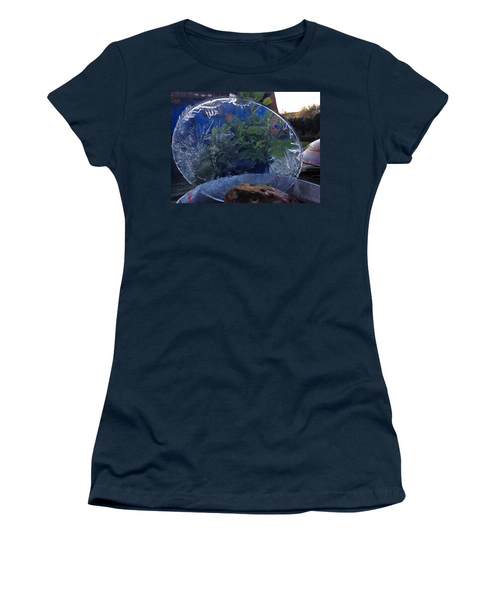 Colette Women's T-Shirt featuring the photograph January 2015 Ice Water Experiment by Colette V Hera Guggenheim