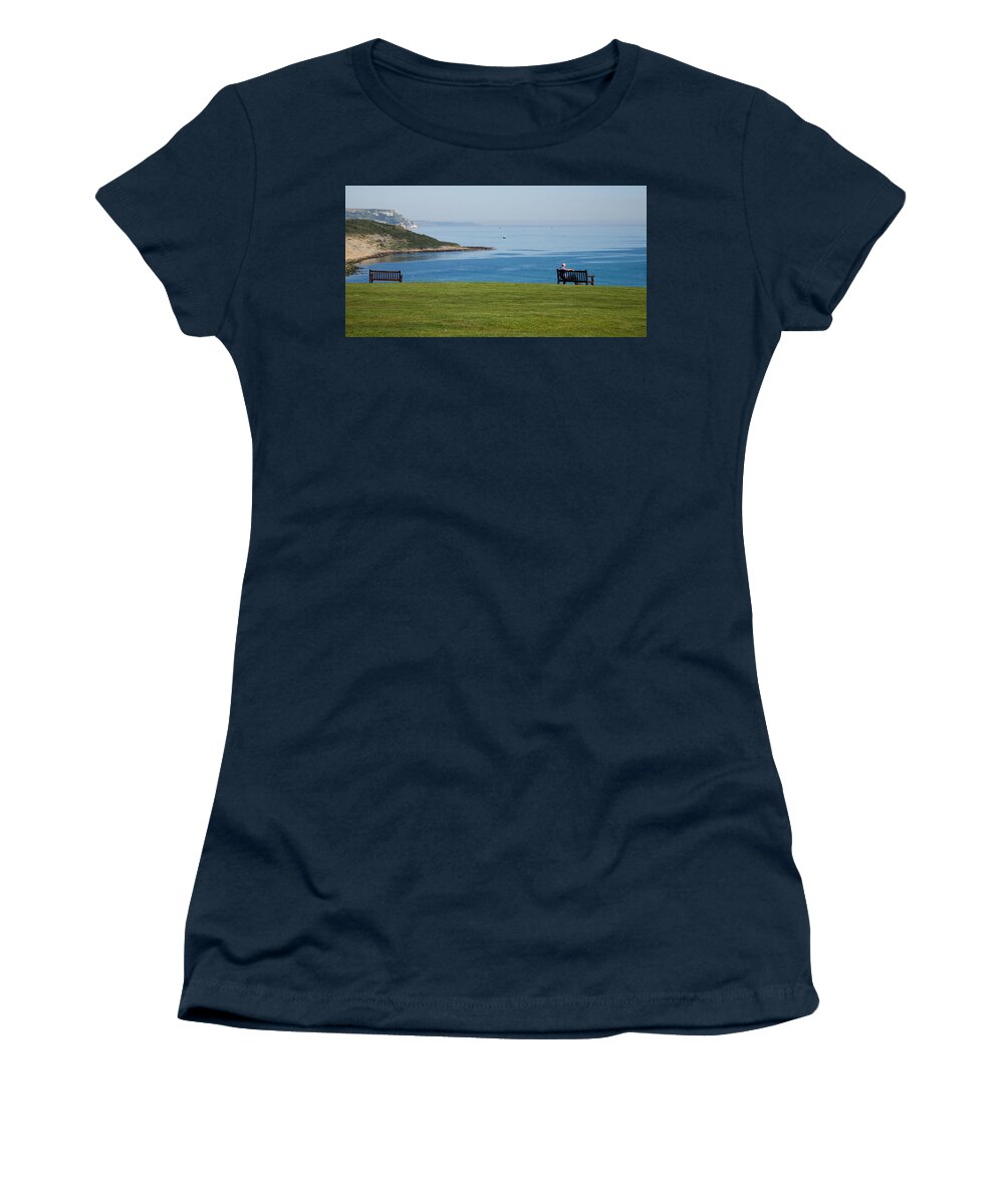 Weymouth Women's T-Shirt featuring the photograph Jurassic coast view by Ian Middleton