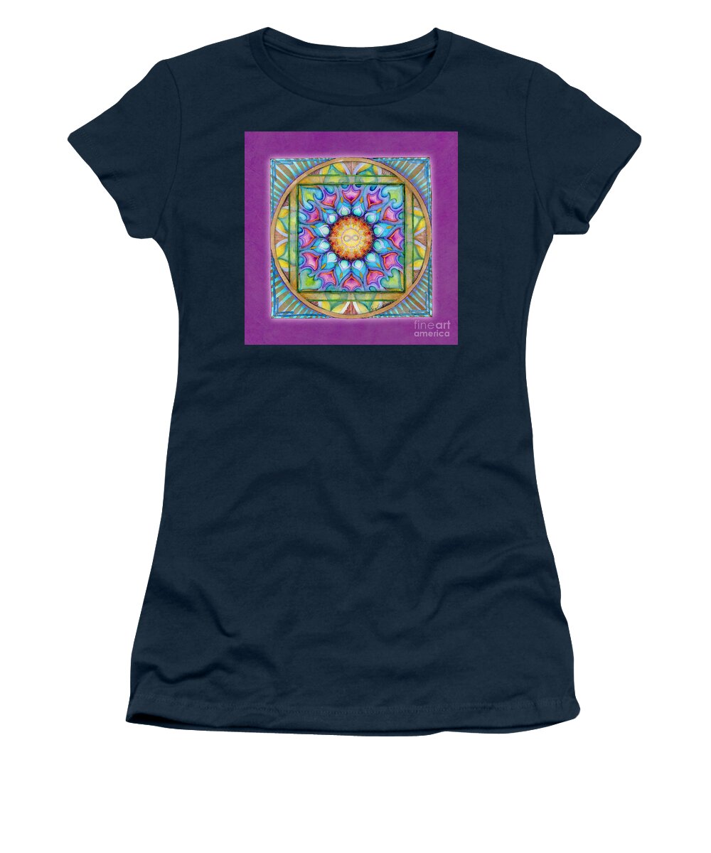 Mandala Women's T-Shirt featuring the painting Kindness Mandala by Jo Thomas Blaine