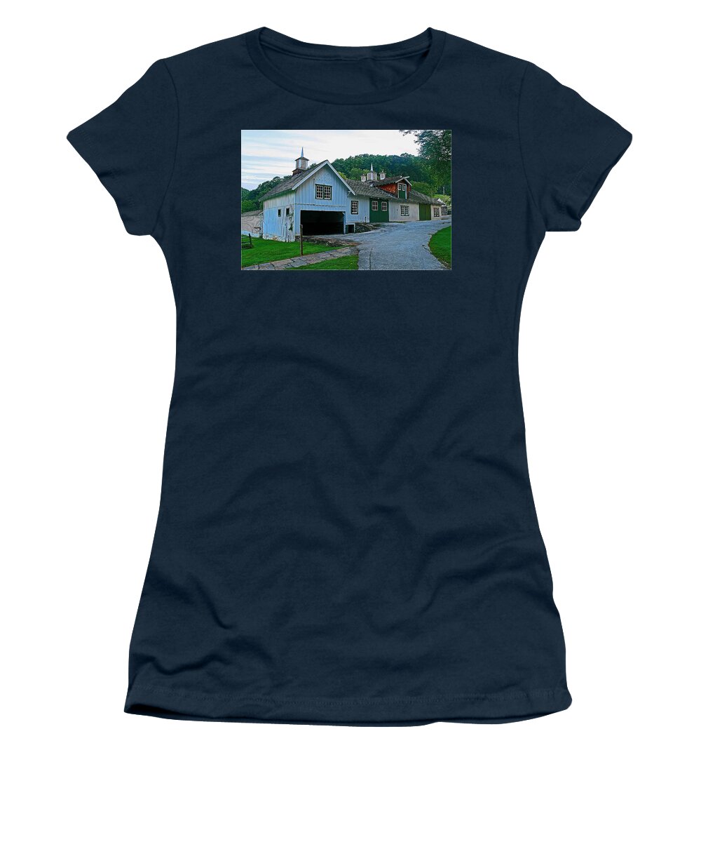 Stable Women's T-Shirt featuring the photograph Knox Quarters Stable by Michael Porchik