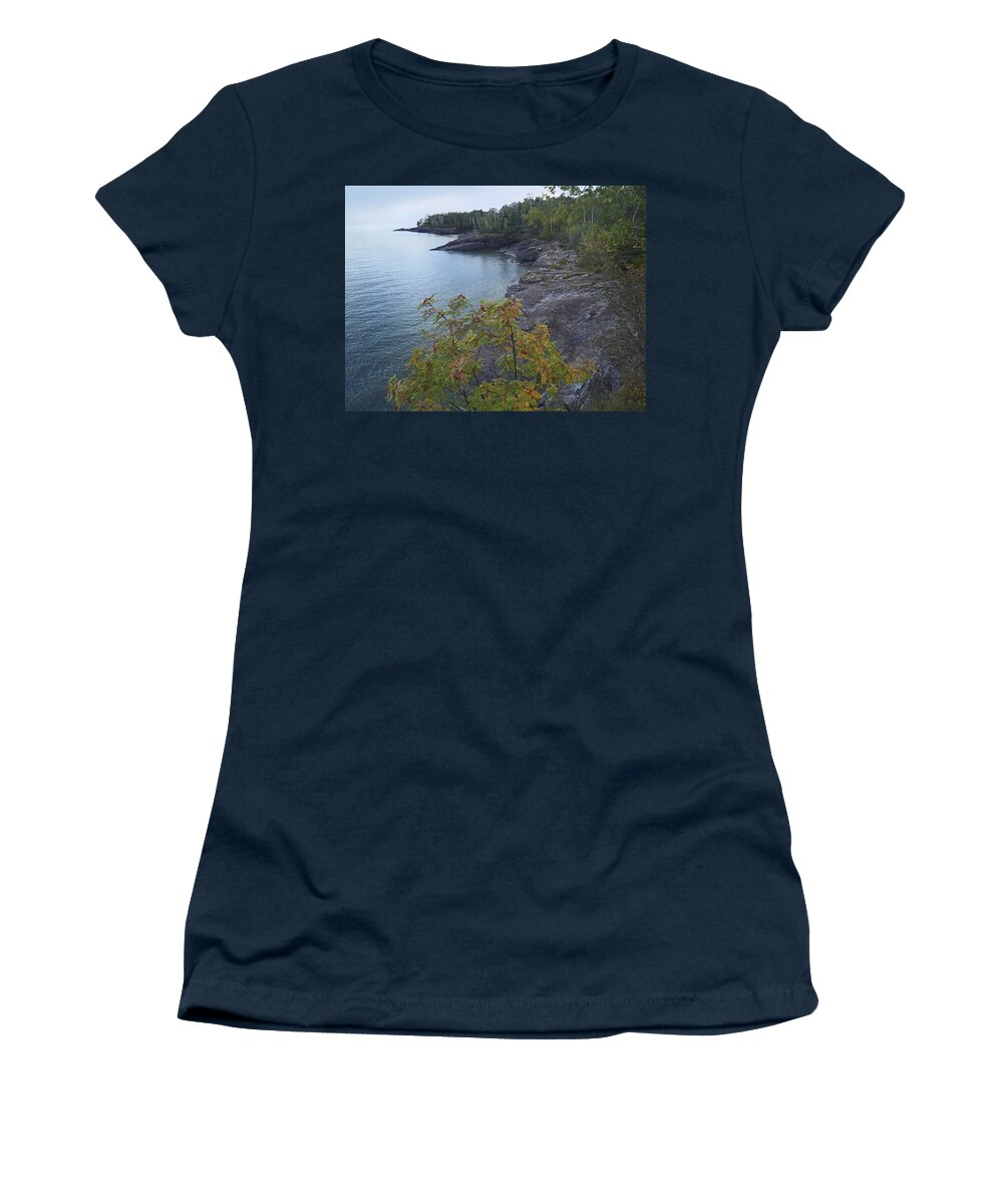 533814 Women's T-Shirt featuring the photograph Lake Superior Gooseberry Falls State by Tim Fitzharris