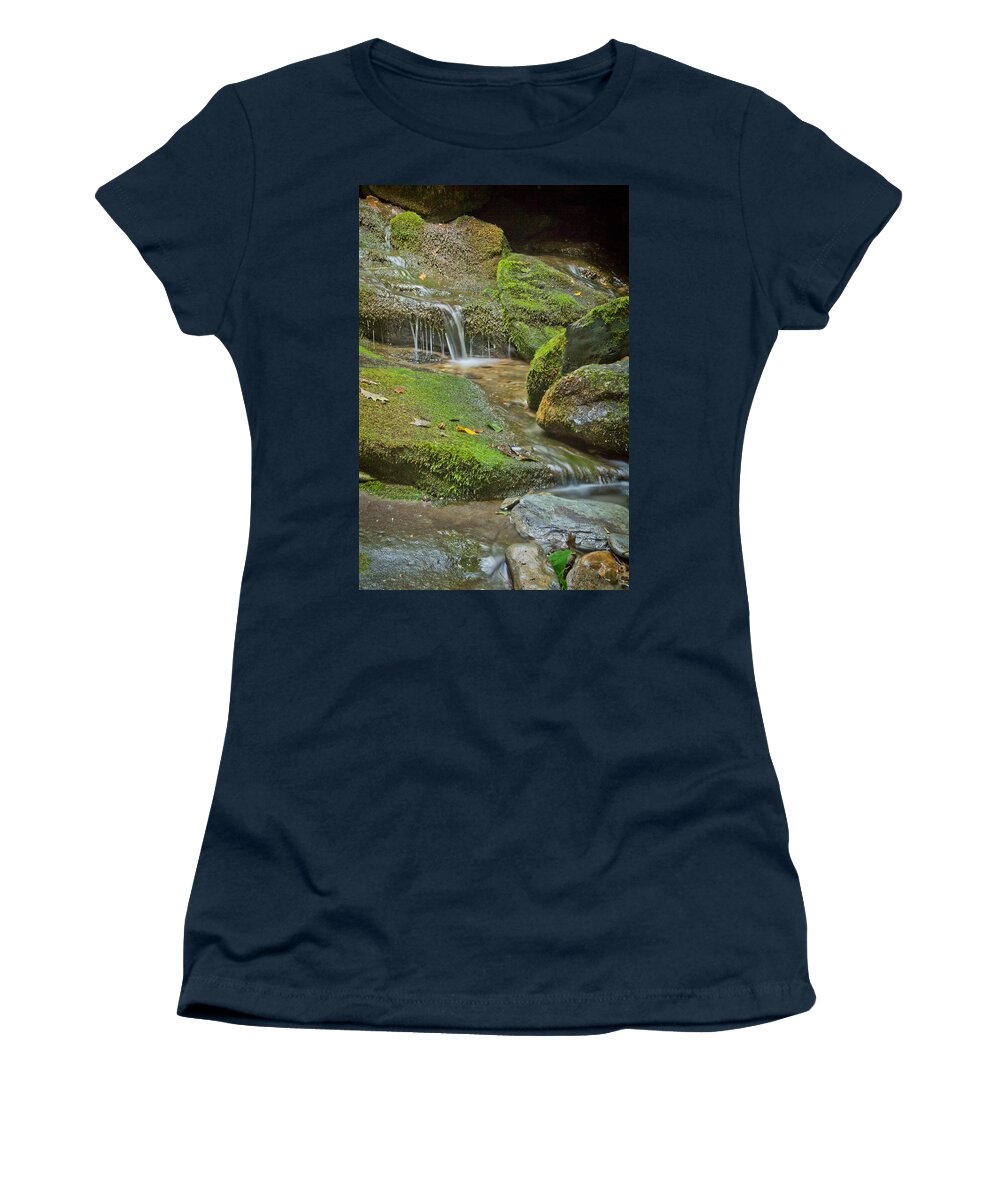 Late August Waterfall Women's T-Shirt featuring the photograph Late August Waterfall by Jemmy Archer