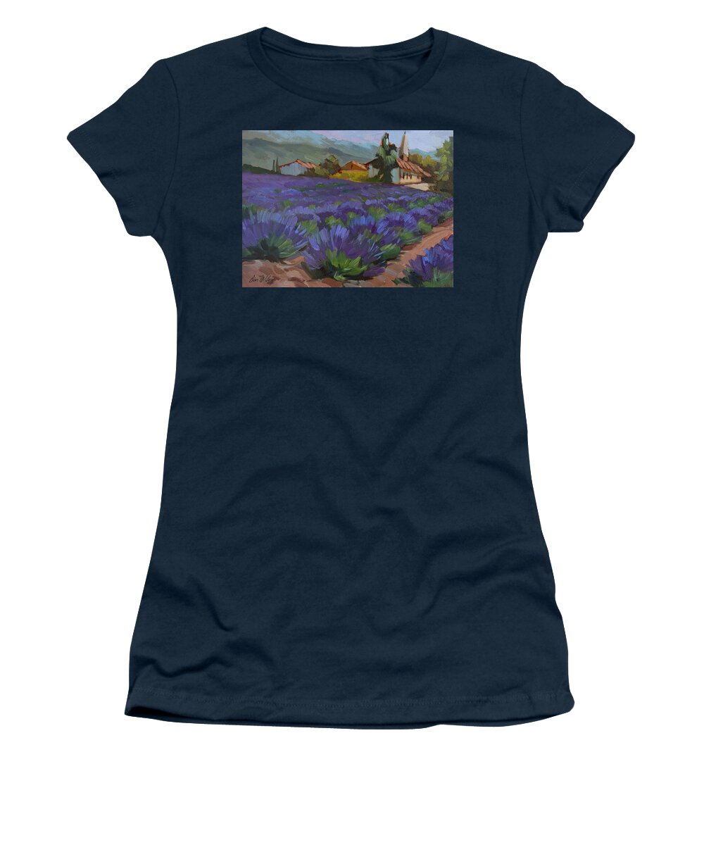 Lavandin En Fleur Women's T-Shirt featuring the painting Lavandin en Fleur by Diane McClary