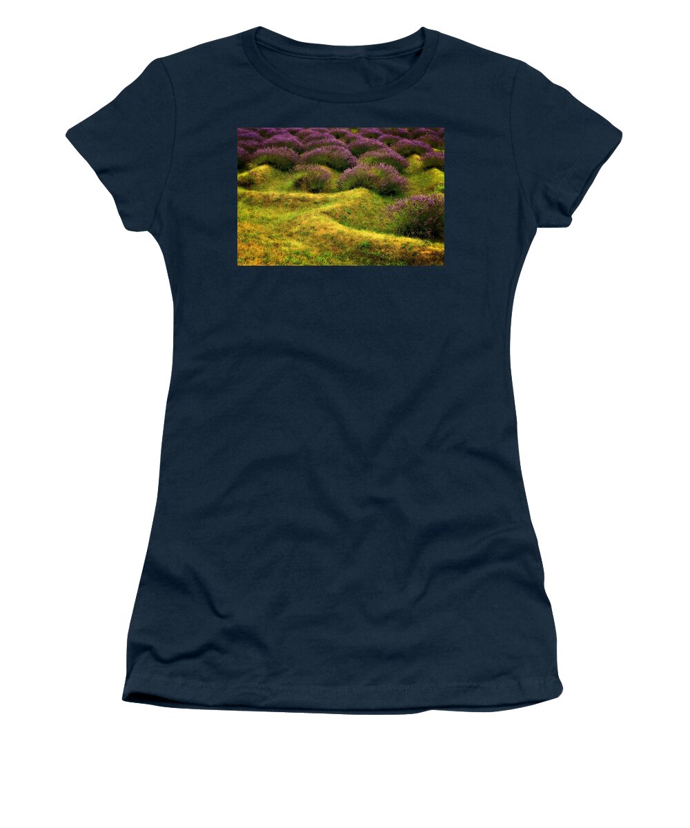 Lavender Women's T-Shirt featuring the photograph Lavender Fields by Michelle Calkins