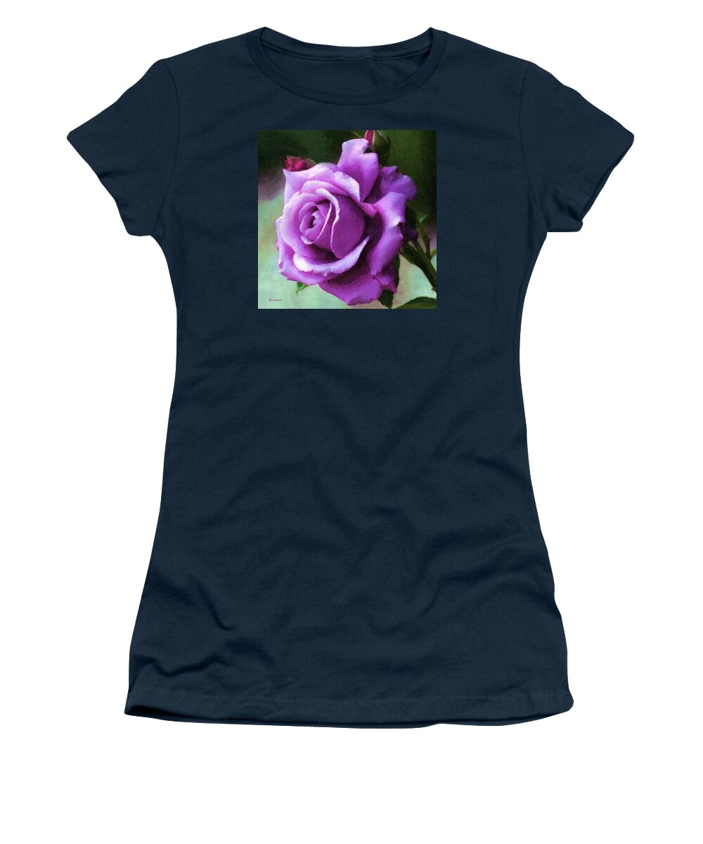 Rose Women's T-Shirt featuring the painting Lavender Lady by RC DeWinter