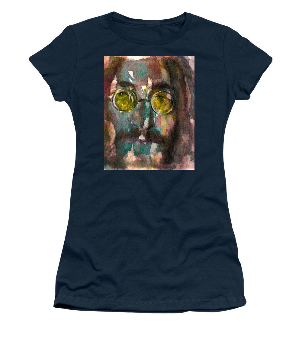 John Lennon Women's T-Shirt featuring the painting Lennon 2 by Laur Iduc