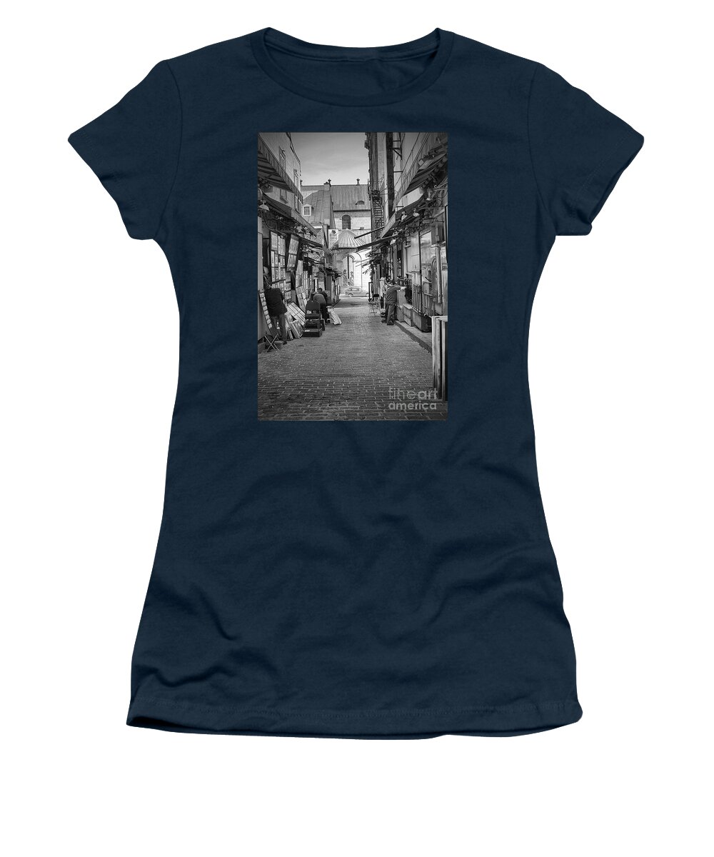 Ruelles Women's T-Shirt featuring the photograph Les artistes by Eunice Gibb