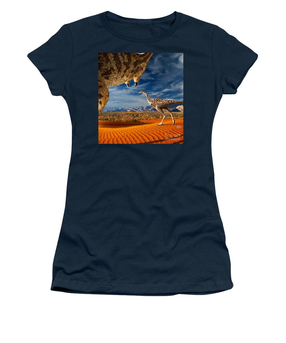 Dinosaur Women's T-Shirt featuring the digital art Linhenykus by Julius Csotonyi