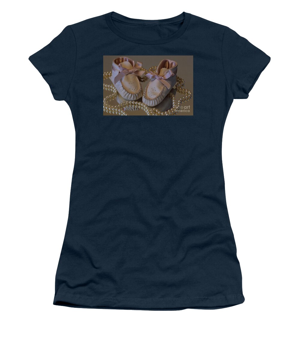 Little Girls Women's T-Shirt featuring the photograph Little Girls to Pearls by Sharon Elliott