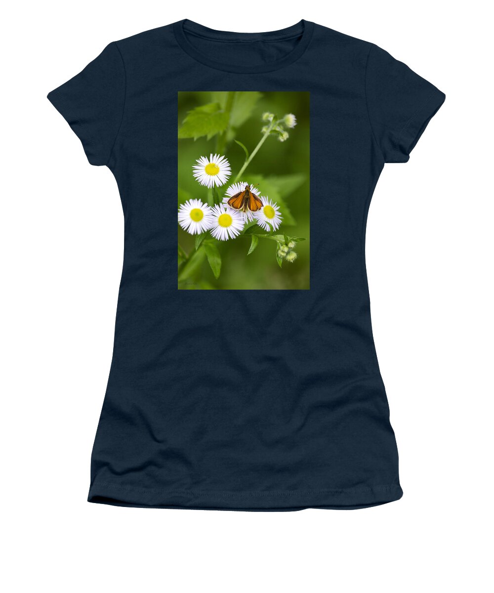 Butterflies Women's T-Shirt featuring the photograph Little Orange Skipper by Christina Rollo