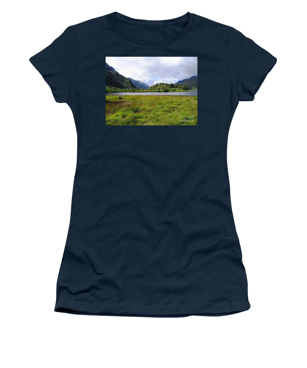 Scottish Highlands Women's T-Shirt featuring the photograph Loch Shiel by Denise Railey