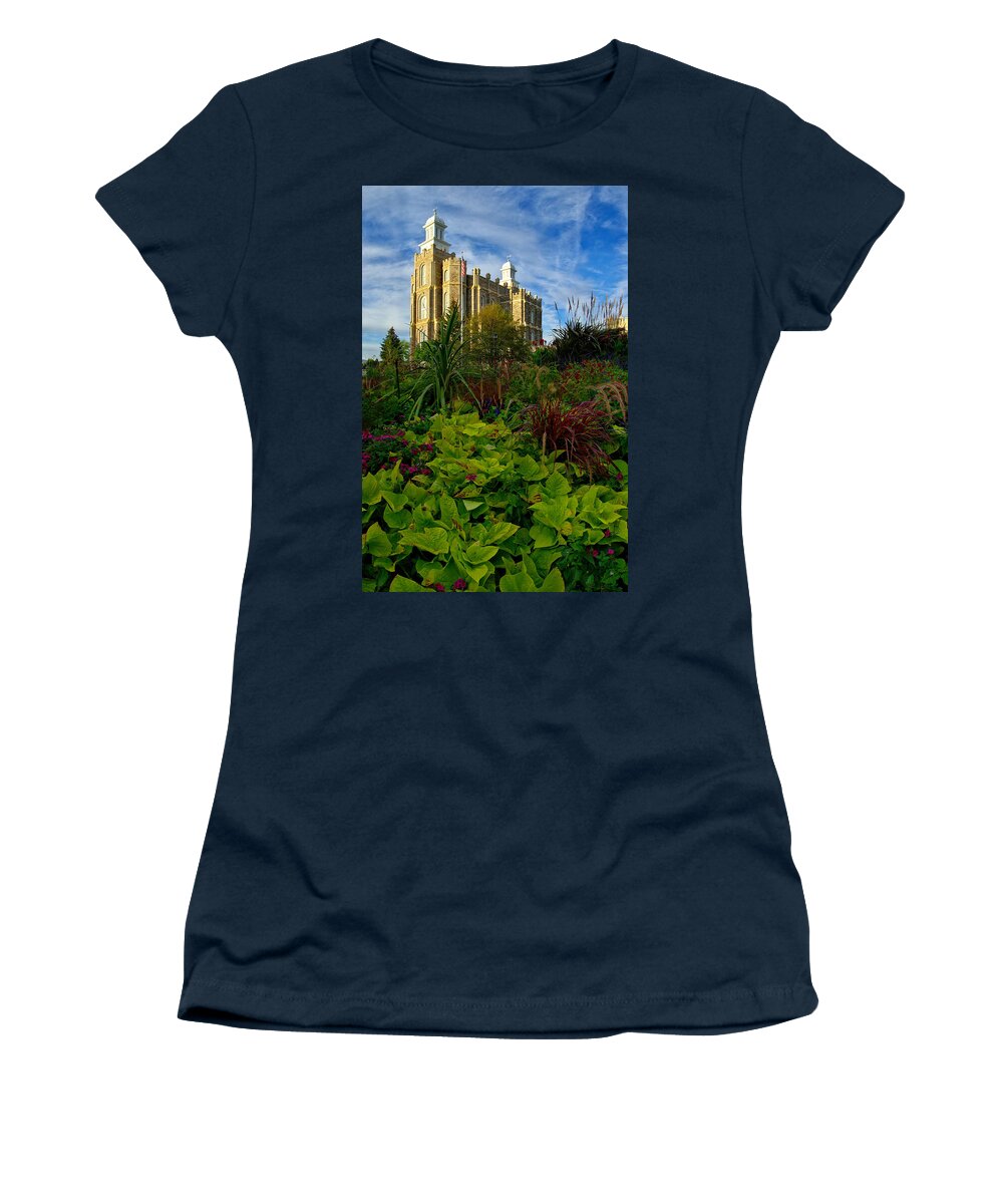 Logan Temple Women's T-Shirt featuring the photograph Logan Temple by David Andersen