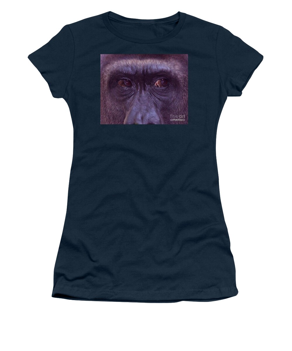 Busch Gardens Women's T-Shirt featuring the photograph Look in the Eyes by Sue Karski