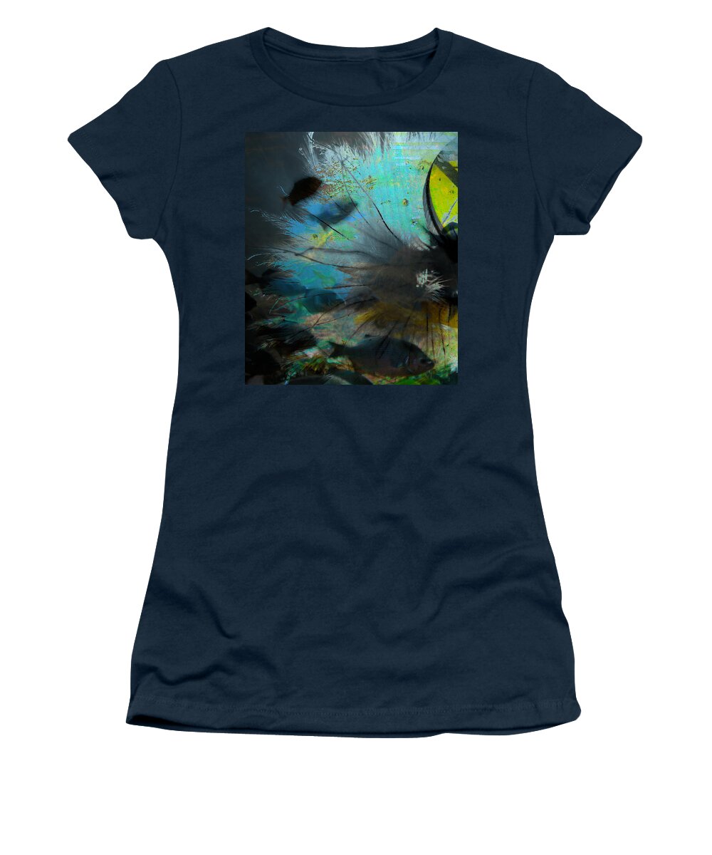 Abstract Art Women's T-Shirt featuring the photograph Lost Fish by J C