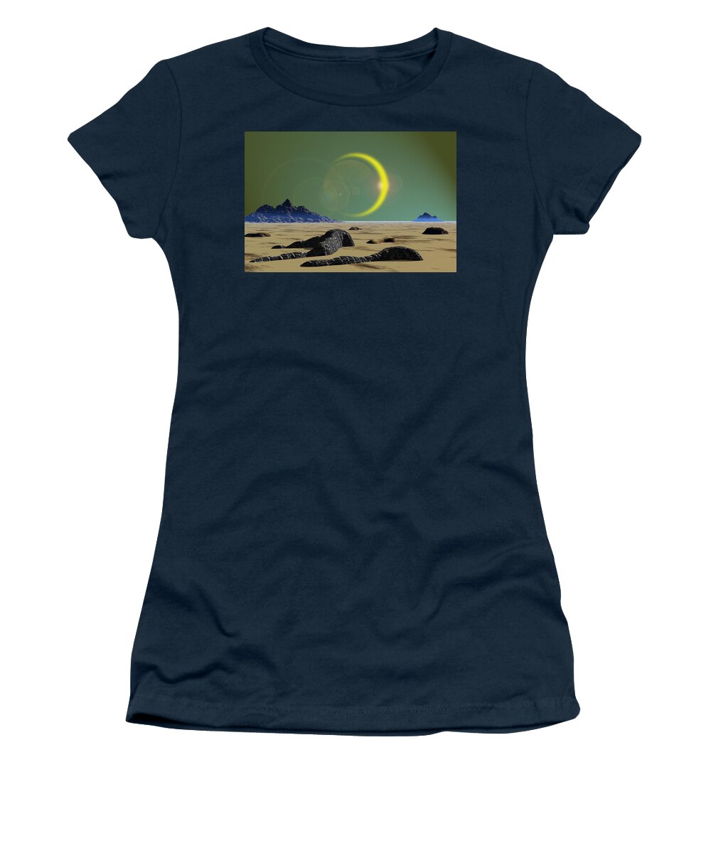 Alien Scene Women's T-Shirt featuring the digital art Lost World by Sarah McKoy