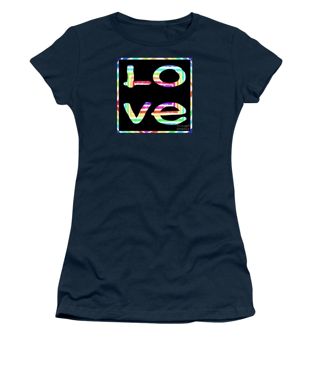 Love Women's T-Shirt featuring the digital art Love In The Frame by Wendy Wilton