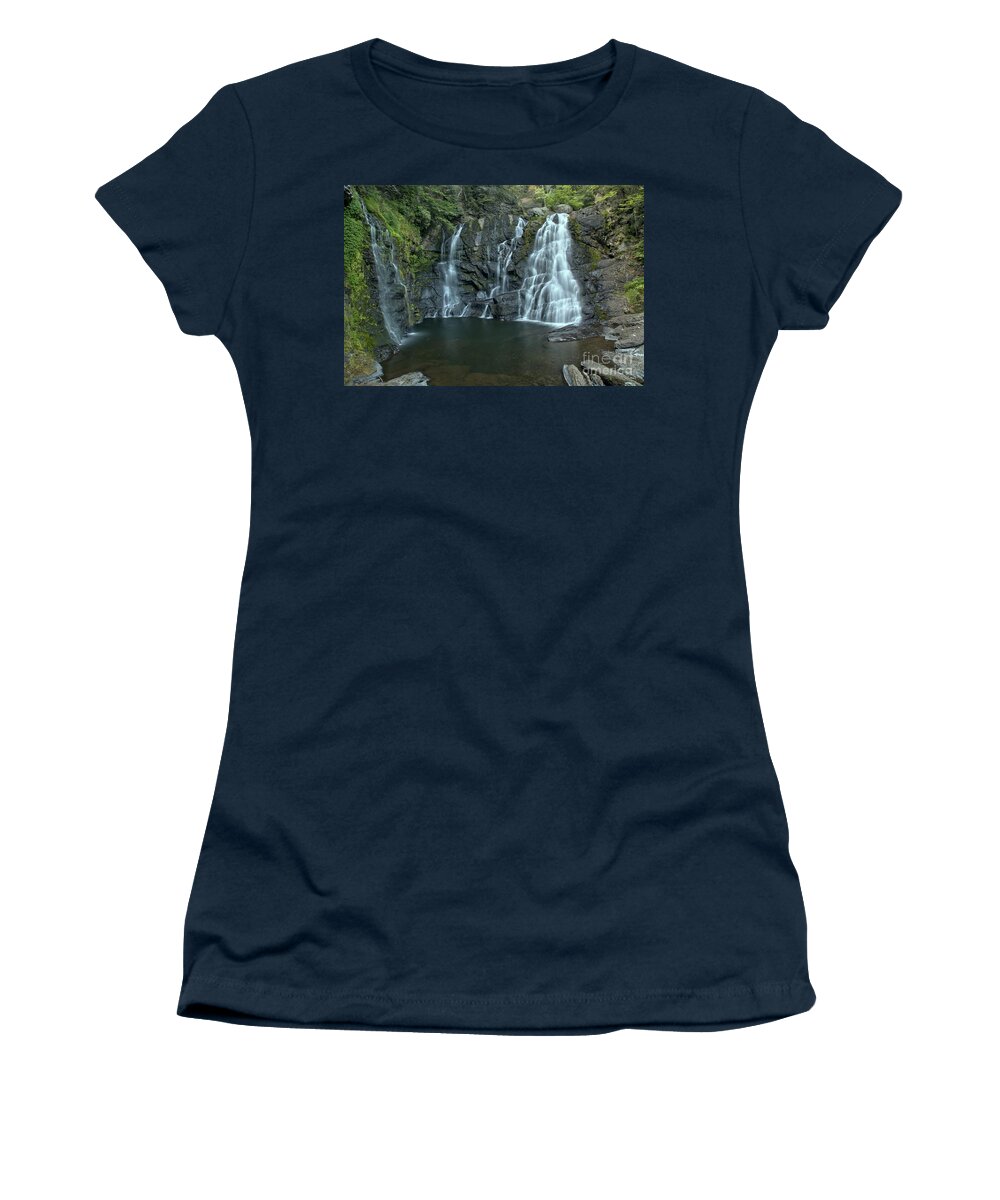 Raymondskill Falls Women's T-Shirt featuring the photograph Lower Raymondskill Falls by Adam Jewell