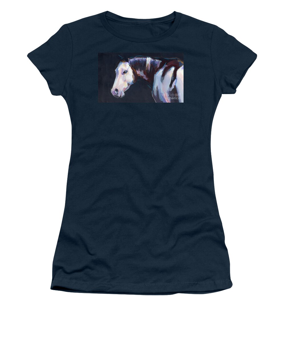 Paint Horse Women's T-Shirt featuring the painting Luna I by Kimberly Santini