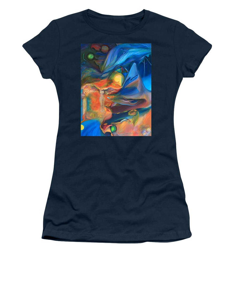 Abstract Art Women's T-Shirt featuring the painting Magic in the Air - Original Art - Acrylic Paintings by Brooks Garten Hauschild