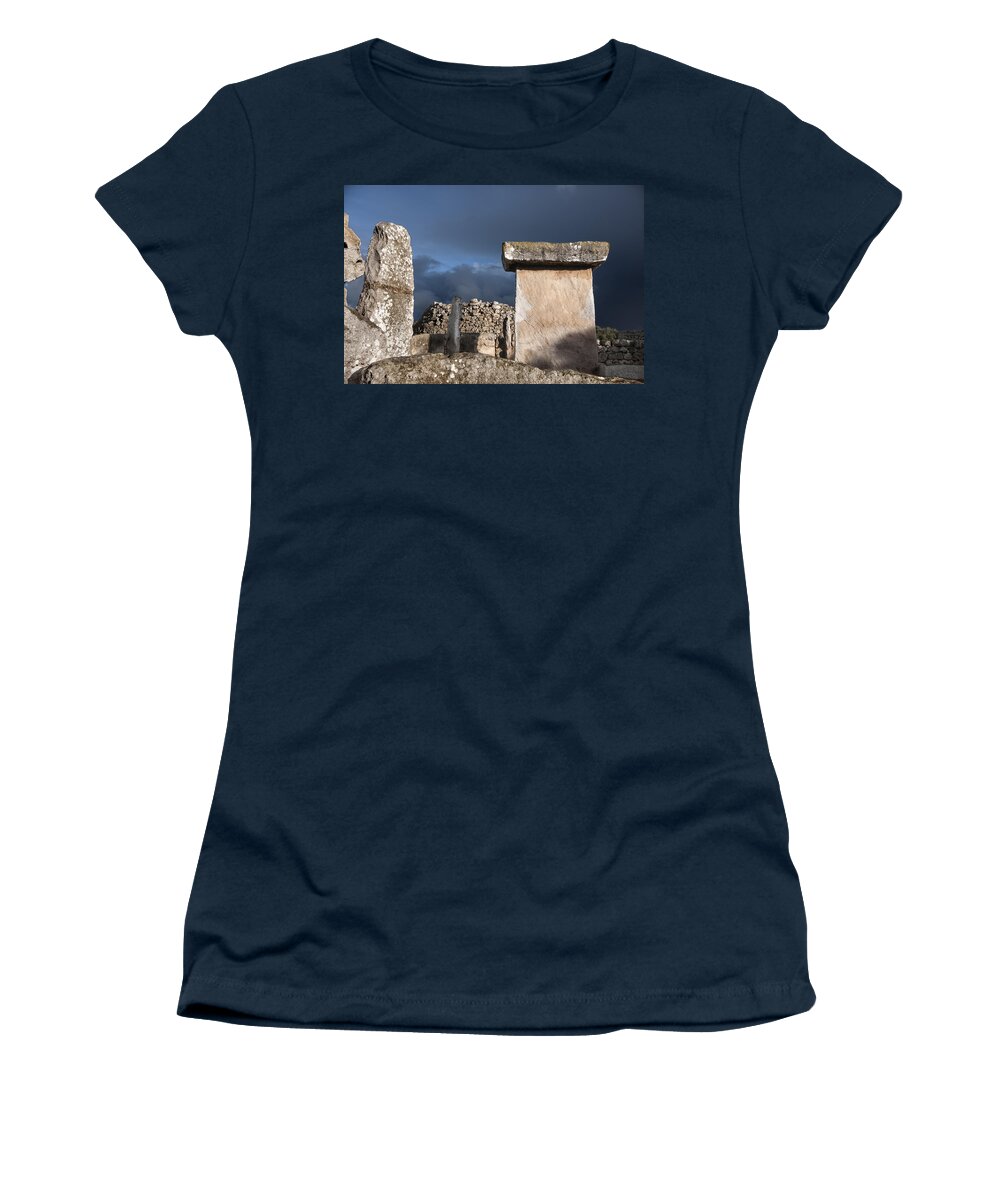 Ancient Women's T-Shirt featuring the photograph Bronze edge in Minorca called Talaiotic age unique at world - Magic Island 1 by Pedro Cardona Llambias
