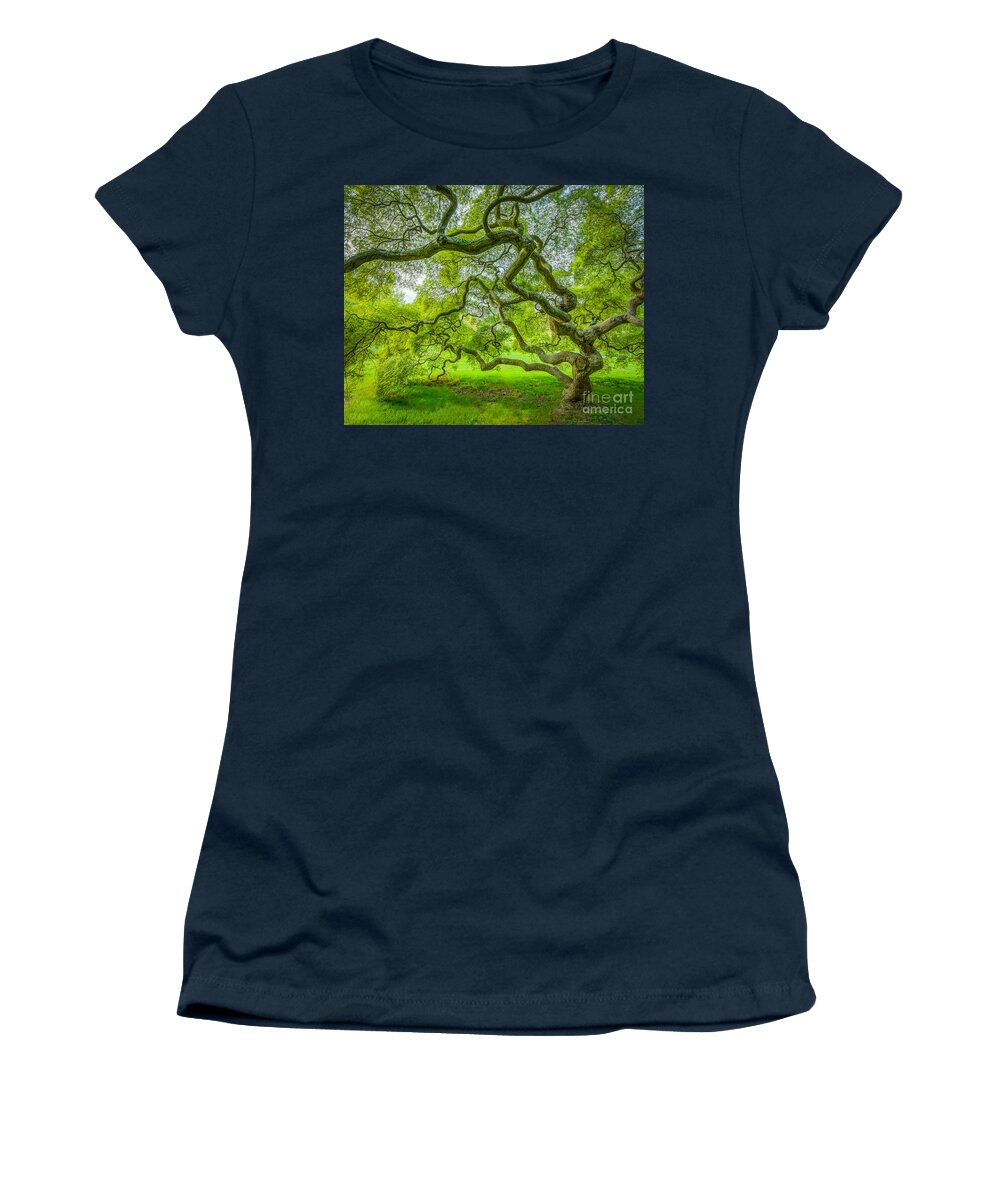 Magical Japanese Maple Tree Women's T-Shirt featuring the photograph Magical Maple Tree by Michael Ver Sprill