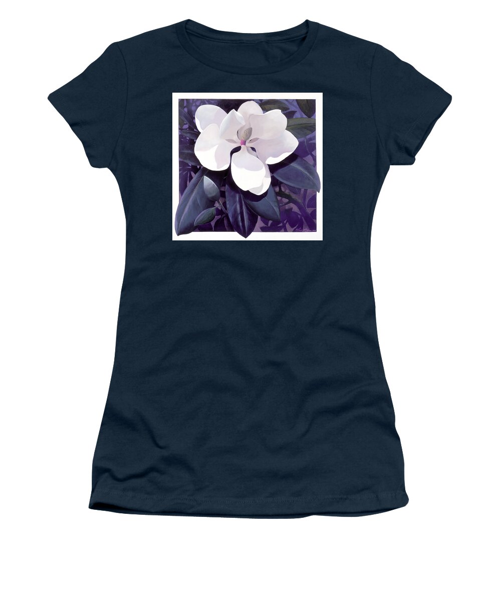 Magnolia Women's T-Shirt featuring the painting Magnolia by Blue Sky