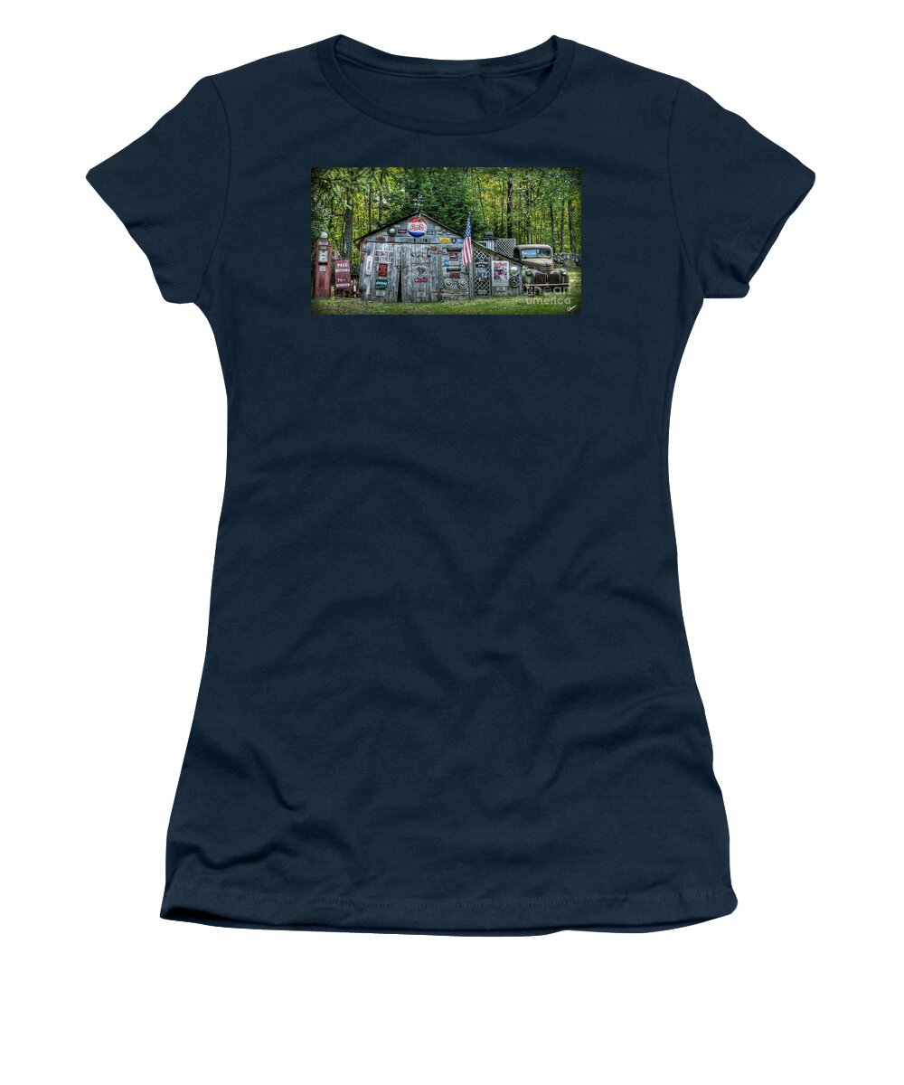 Shed Women's T-Shirt featuring the photograph Maine Shed by Alana Ranney