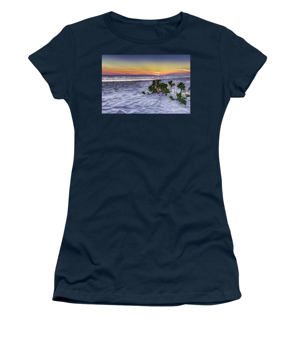 Florida Mangroves Women's T-Shirt featuring the photograph Mangrove On The Beach by Marvin Spates