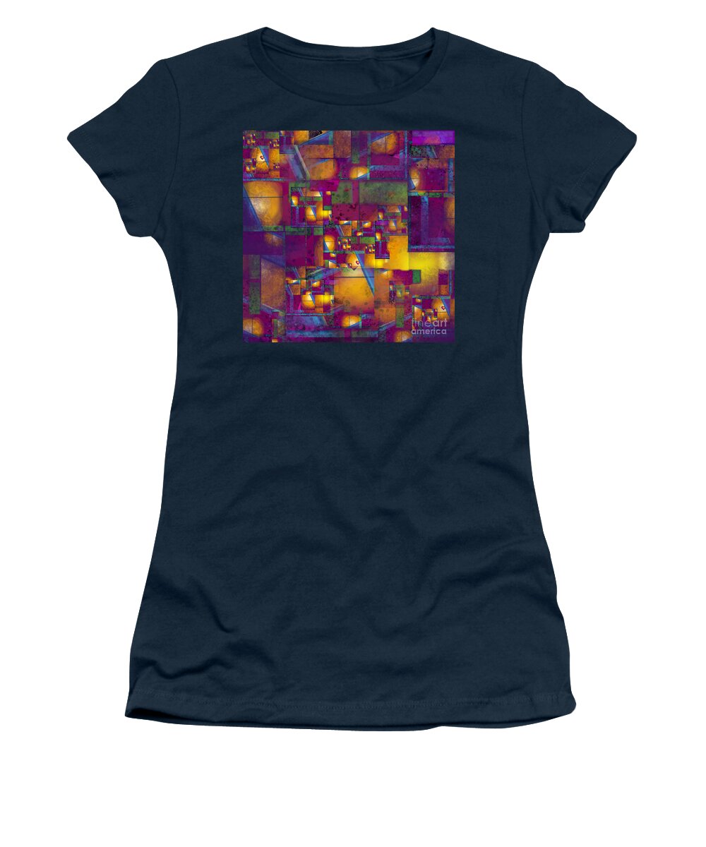 Maze Of The Heart Women's T-Shirt featuring the digital art Maze of the Heart by Carol Jacobs