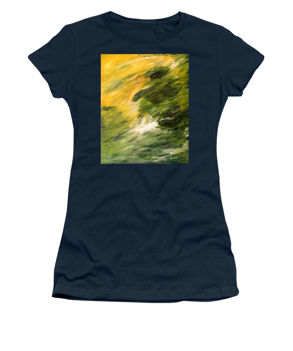 Abstract Women's T-Shirt featuring the painting Meditation by Randolph Gatling