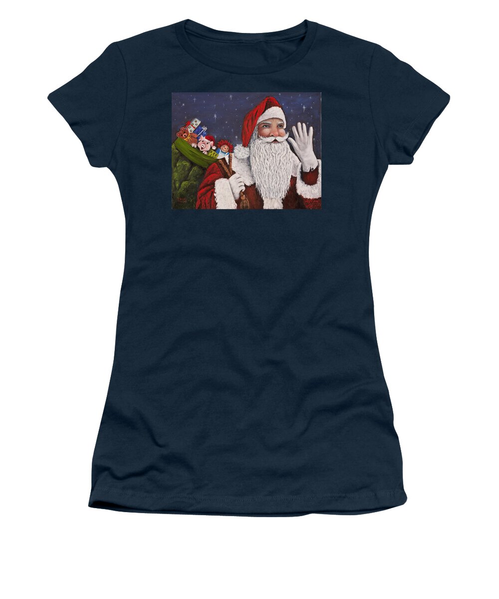 Merry Christmas Women's T-Shirt featuring the painting Merry Christmas To All by Darice Machel McGuire
