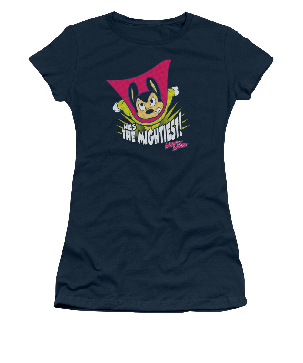Mighty Mouse Women's T-Shirt featuring the digital art Mighty Mouse - The Mightiest by Brand A