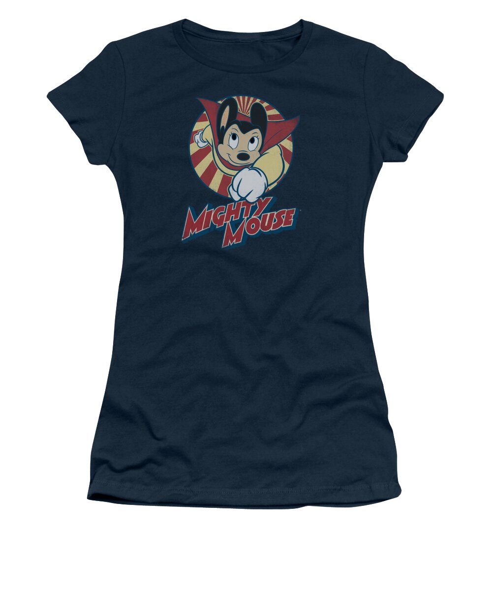 Mighty Mouse Women's T-Shirt featuring the digital art Mighty Mouse - The One The Only by Brand A