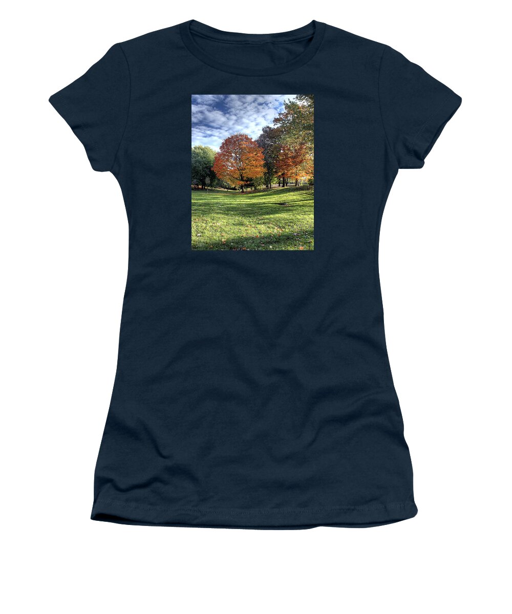 Autumn Women's T-Shirt featuring the photograph Monarch Park - 997 by Rick Shea