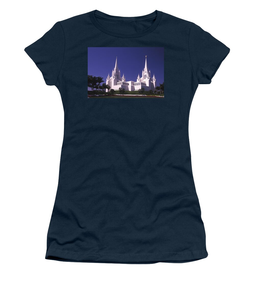 Mormon Women's T-Shirt featuring the photograph Mormon Temple - 2 by Paul W Faust - Impressions of Light