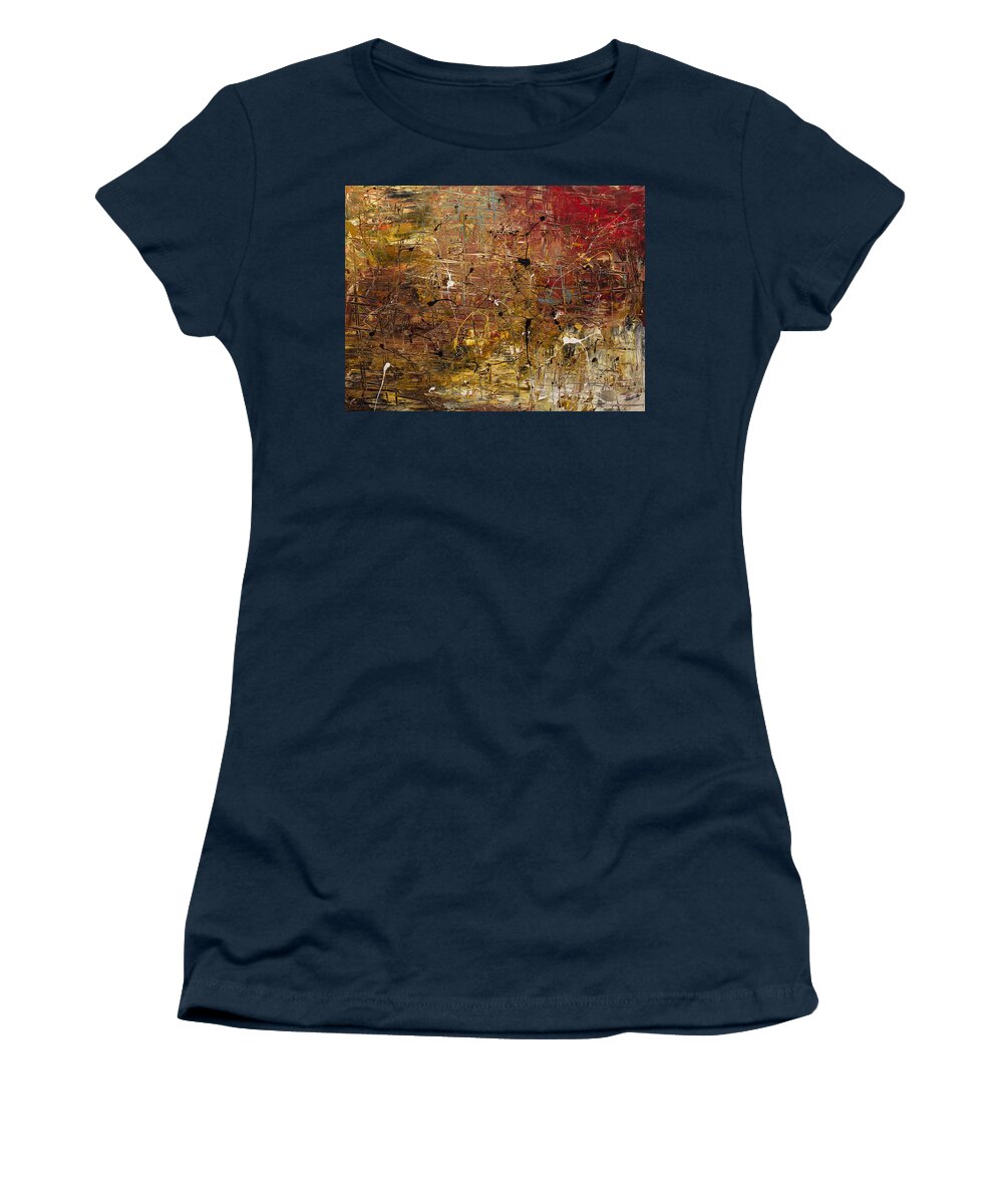 Abstract Art Women's T-Shirt featuring the painting Mother Lode by Carmen Guedez