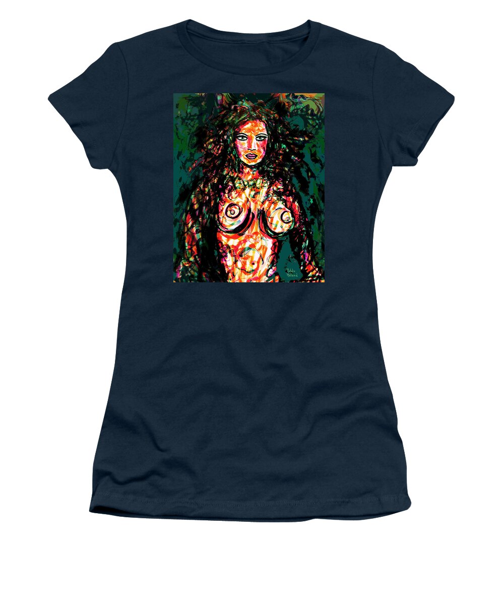 Woman Women's T-Shirt featuring the mixed media Mother Nature by Natalie Holland