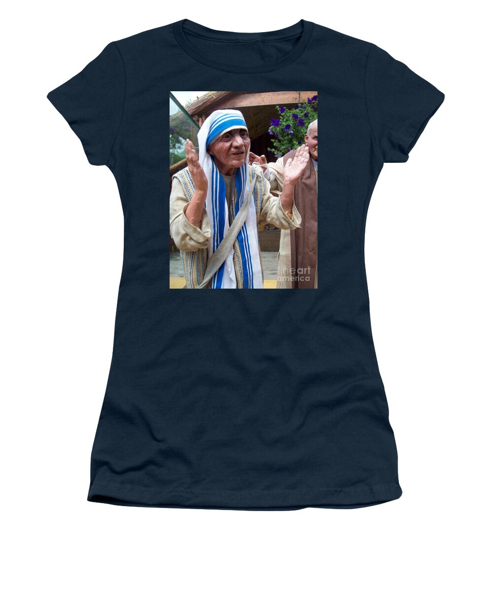 Prayer Women's T-Shirt featuring the photograph Mother Teresa by Archangelus Gallery
