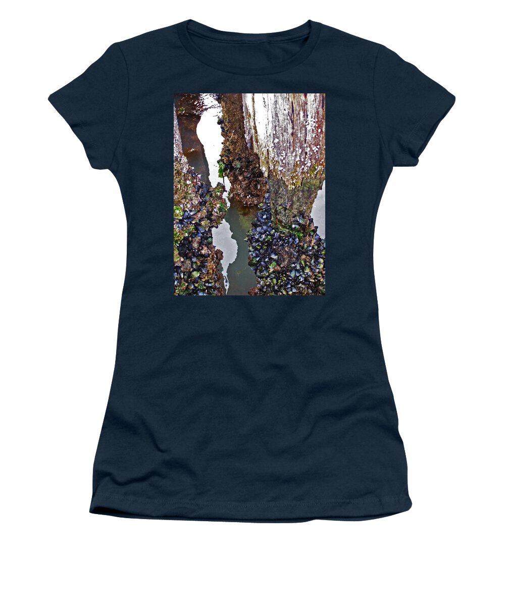 Mussels Women's T-Shirt featuring the photograph Mussels on Pier by Jennifer Robin