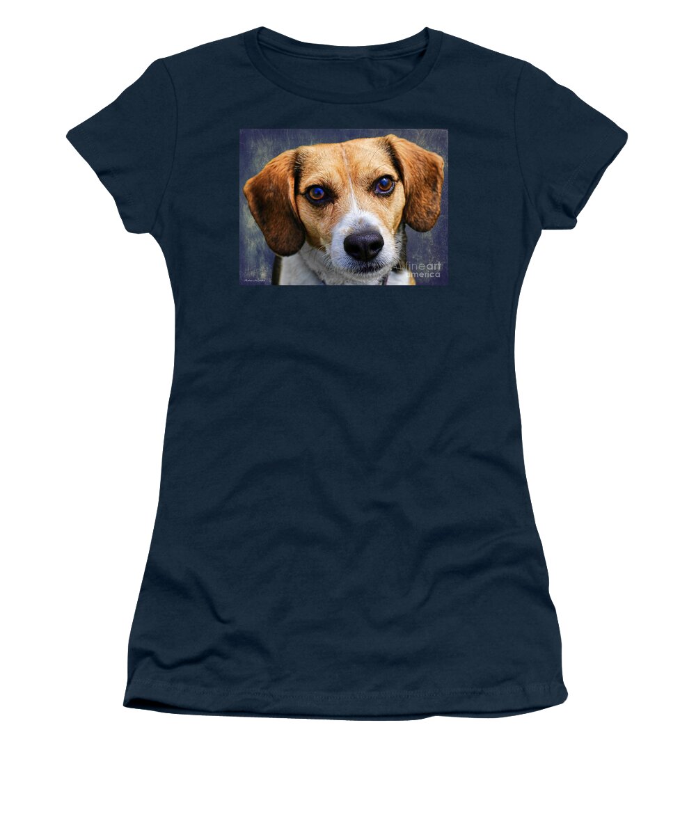Beagle Women's T-Shirt featuring the photograph My Name Is Moose by Barbara McMahon
