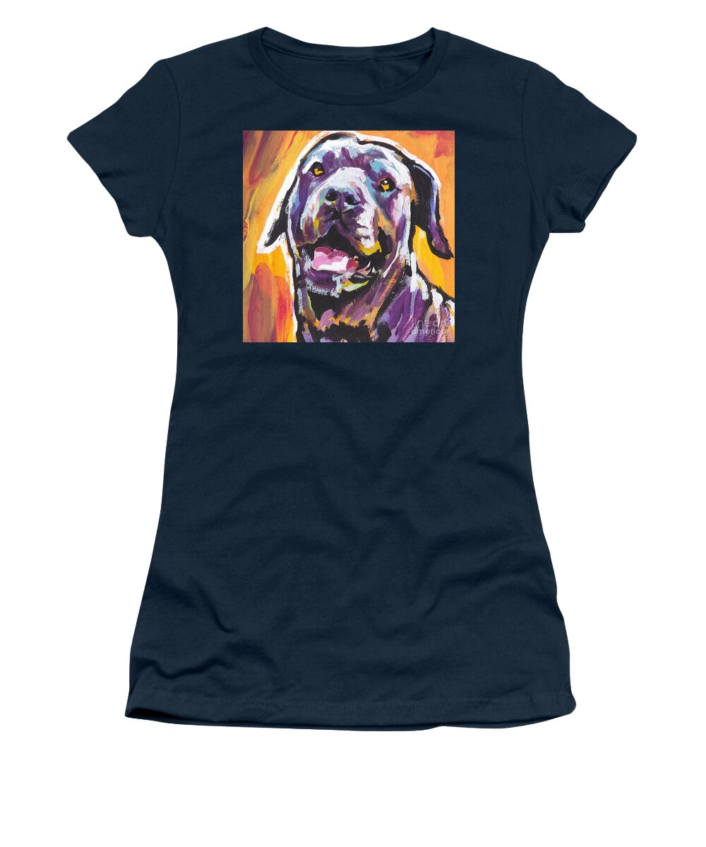 Cane Corso Women's T-Shirt featuring the painting My Sweet Sugar Cane by Lea S