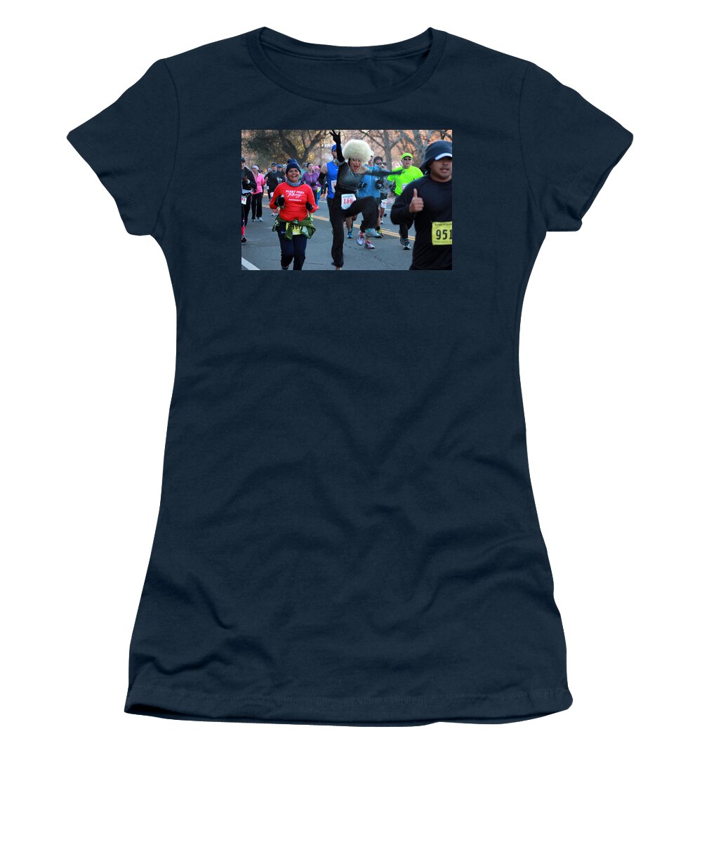 Cim 2013 Women's T-Shirt featuring the photograph Myla and Diana 2 by Randy Wehner
