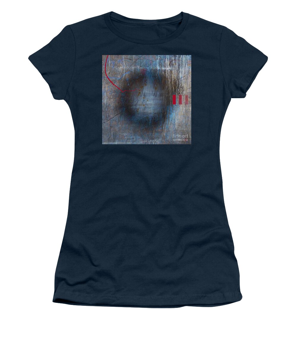 Abstract Women's T-Shirt featuring the painting Myopic Repercussion by Paul Davenport