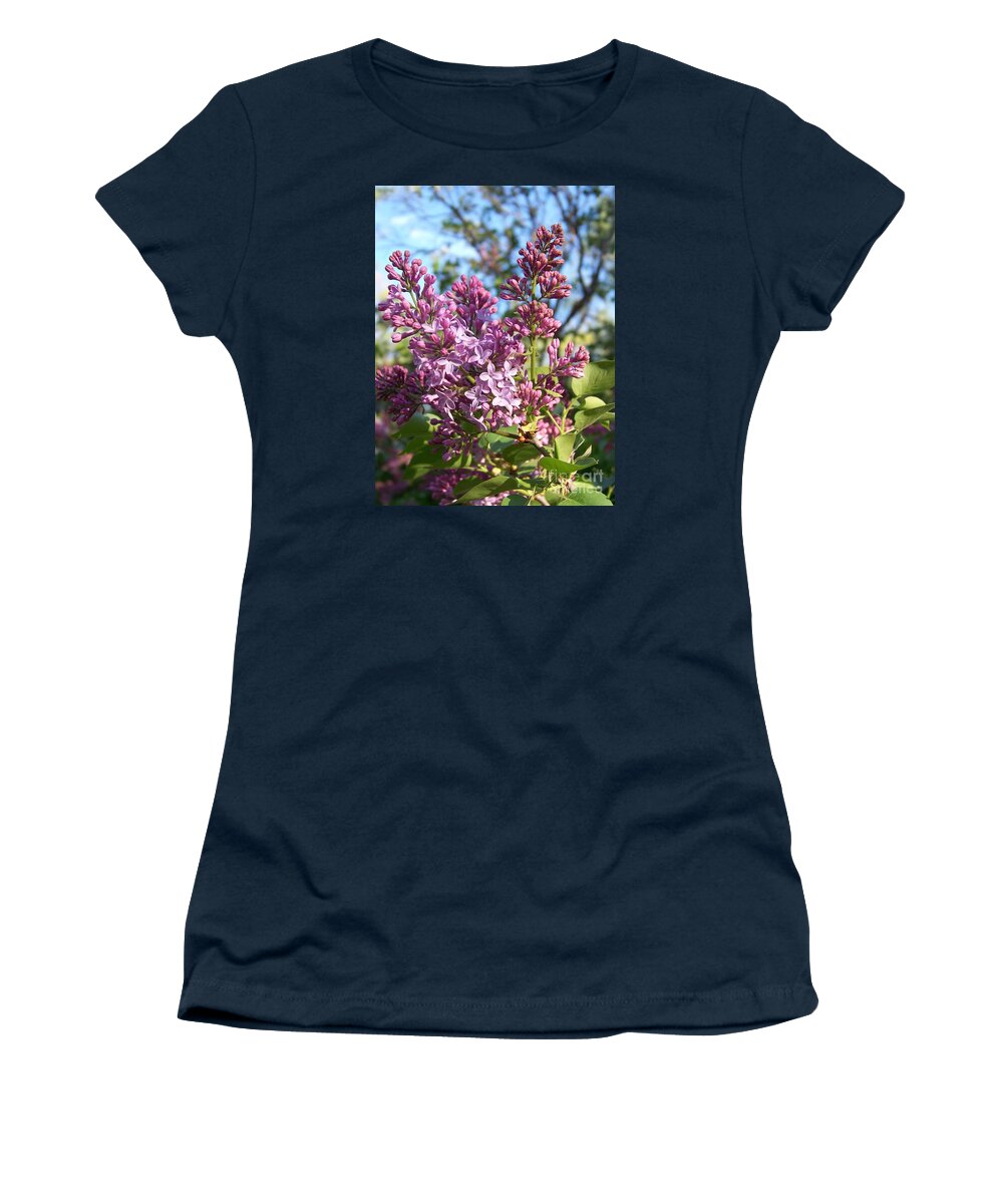 Purple Women's T-Shirt featuring the photograph Purple Lilac by Eunice Miller