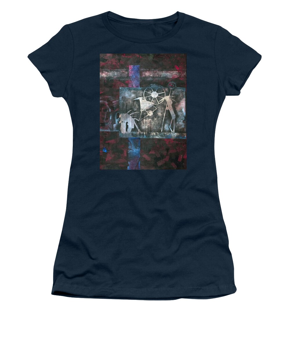 Cosmos Women's T-Shirt featuring the painting Nightmare by Sean Parnell
