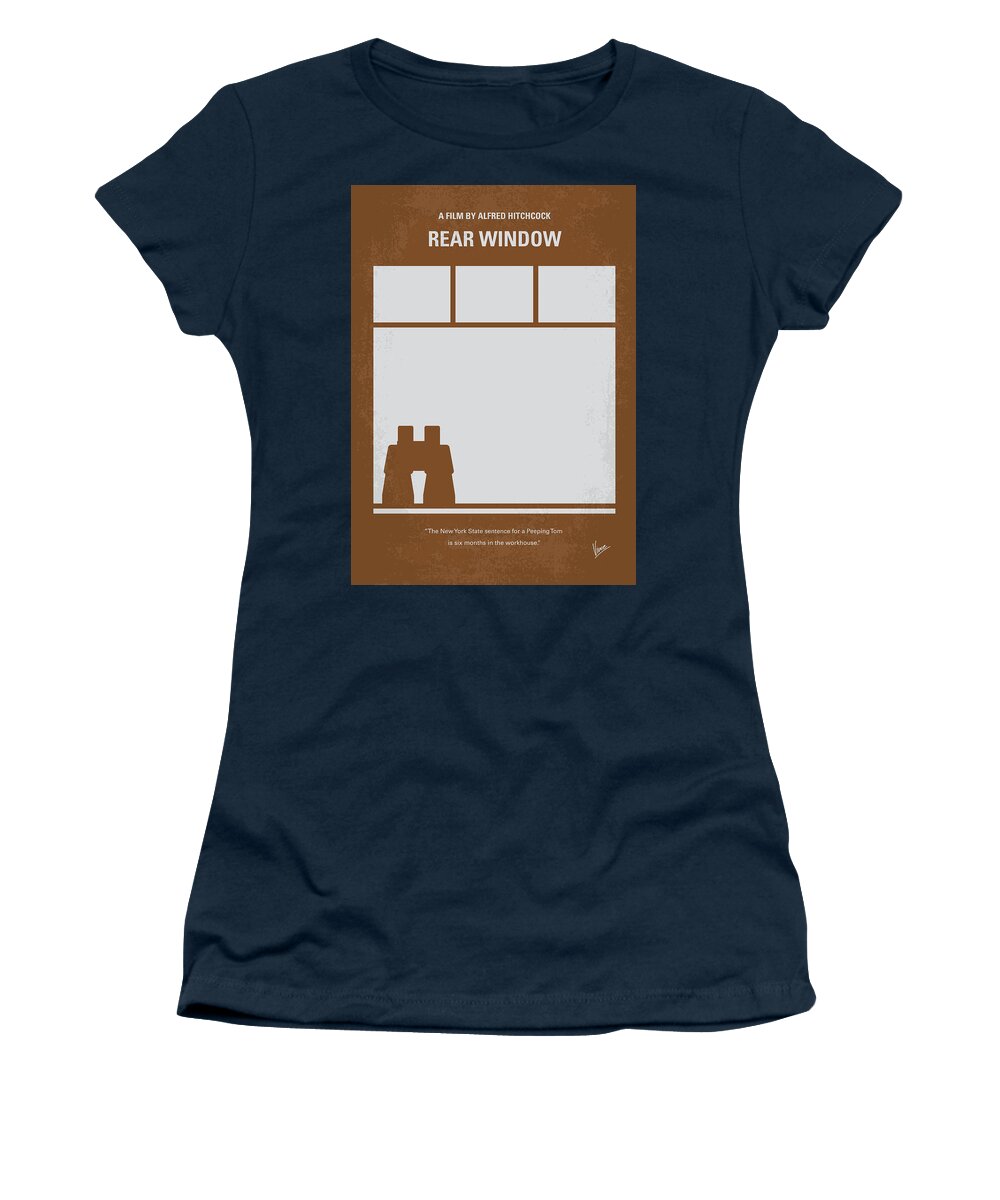 Rear Window Women's T-Shirt featuring the digital art No238 My Rear window minimal movie poster by Chungkong Art