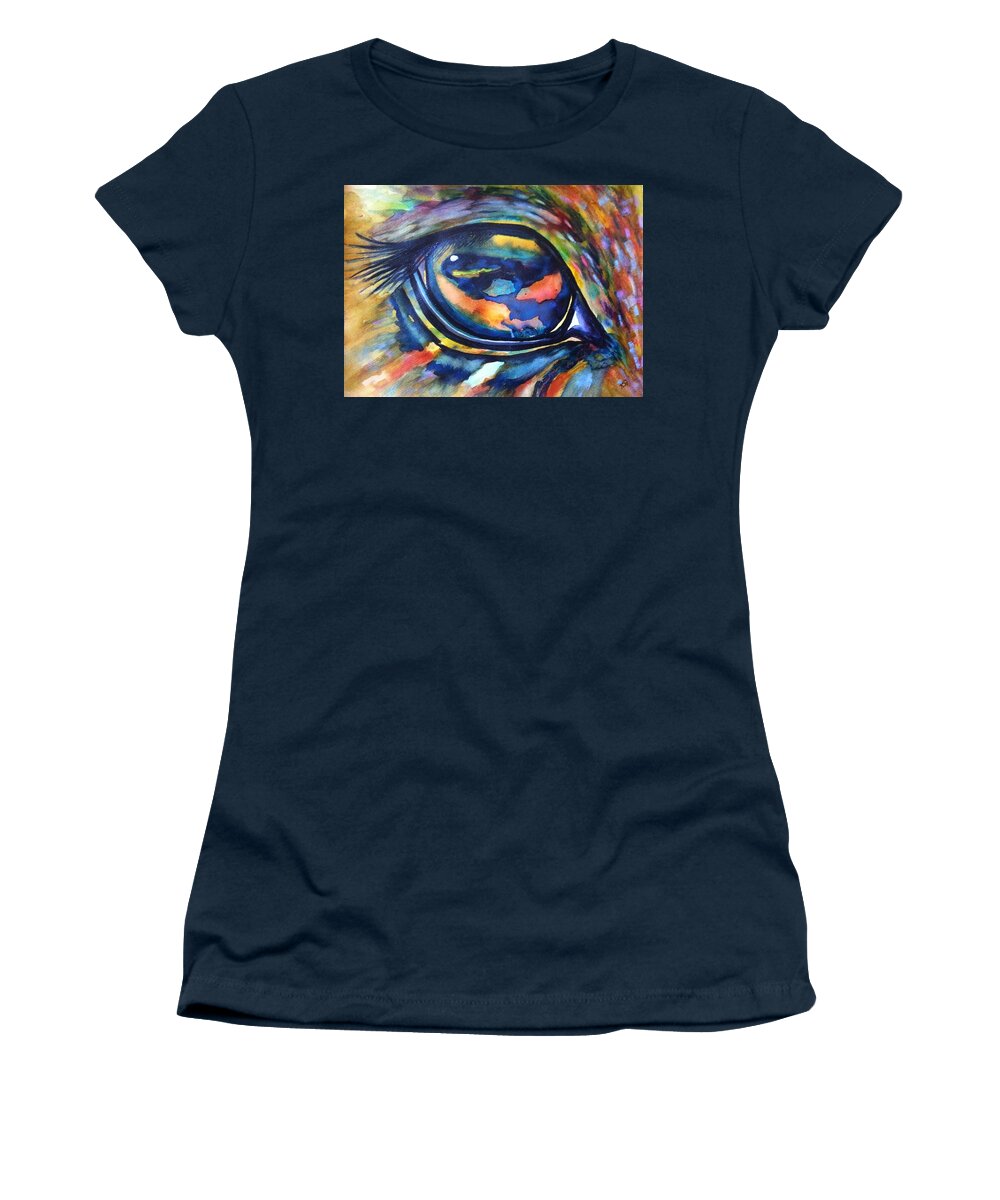 Ksg Women's T-Shirt featuring the painting Not For Slaughter by Kim Shuckhart Gunns