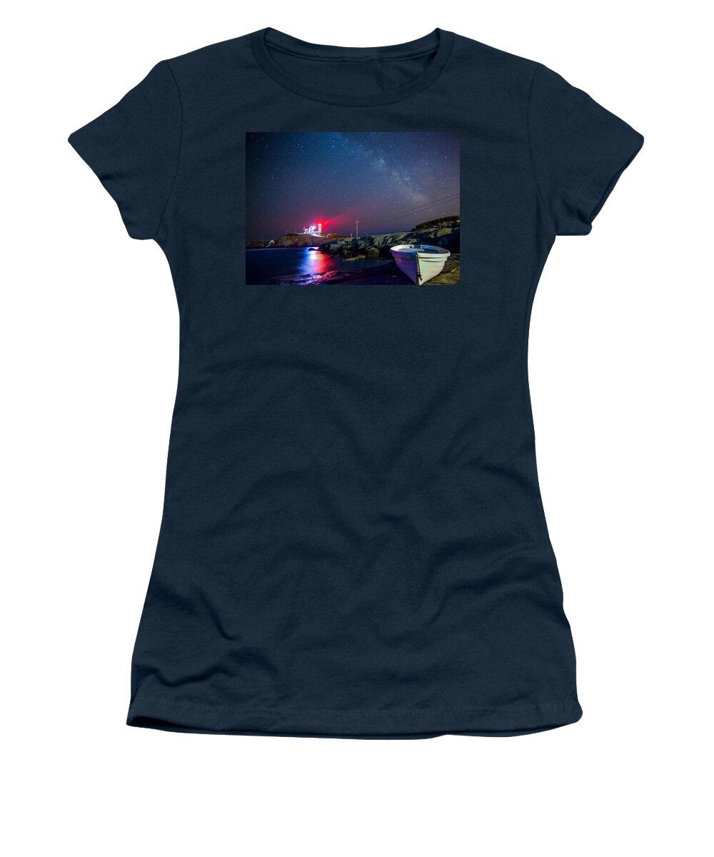  Women's T-Shirt featuring the photograph Nubble Light by Bryan Xavier