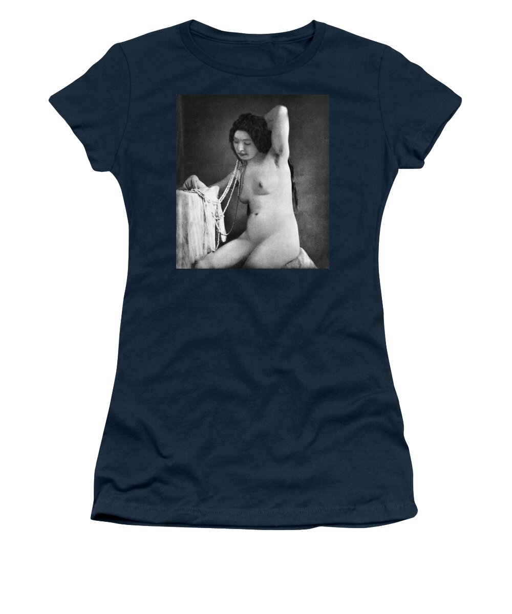 1850 Women's T-Shirt featuring the photograph NUDE POSING, c1850 by Granger